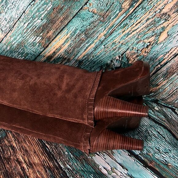 Matisse dark brown suede tall over the knee boots - Picture 9 of 10